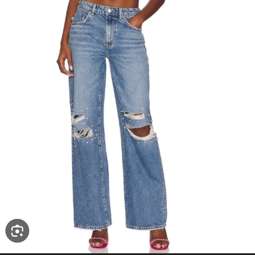 Lovers + friends Kade rhinestone Jean